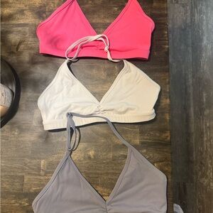 Stylish Women's Bandeau Set - Pink, Cream, Gray
